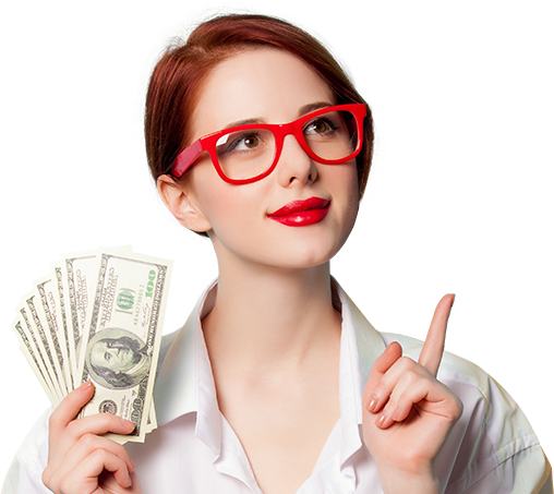 Cliente feliz con efectivo en Cash 4 Gold Trading Post