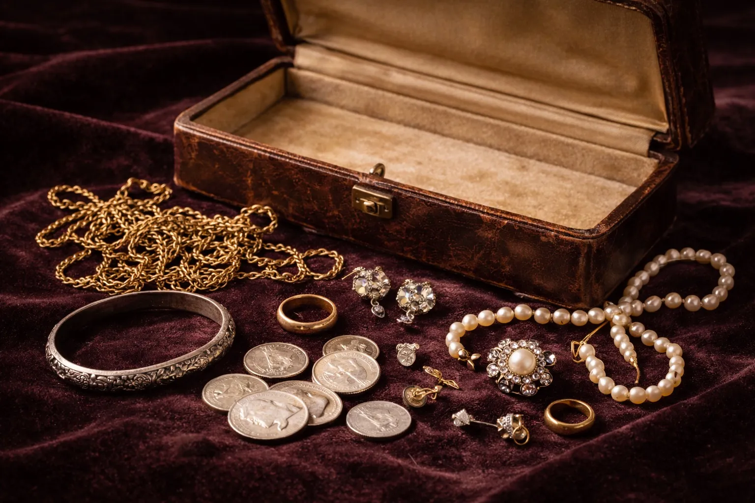 Estate jewelry and valuables we buy for cash