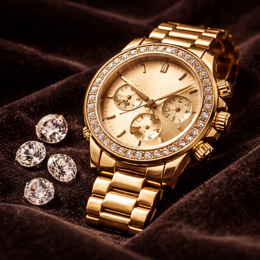 Diamonds and luxury watches we buy for cash