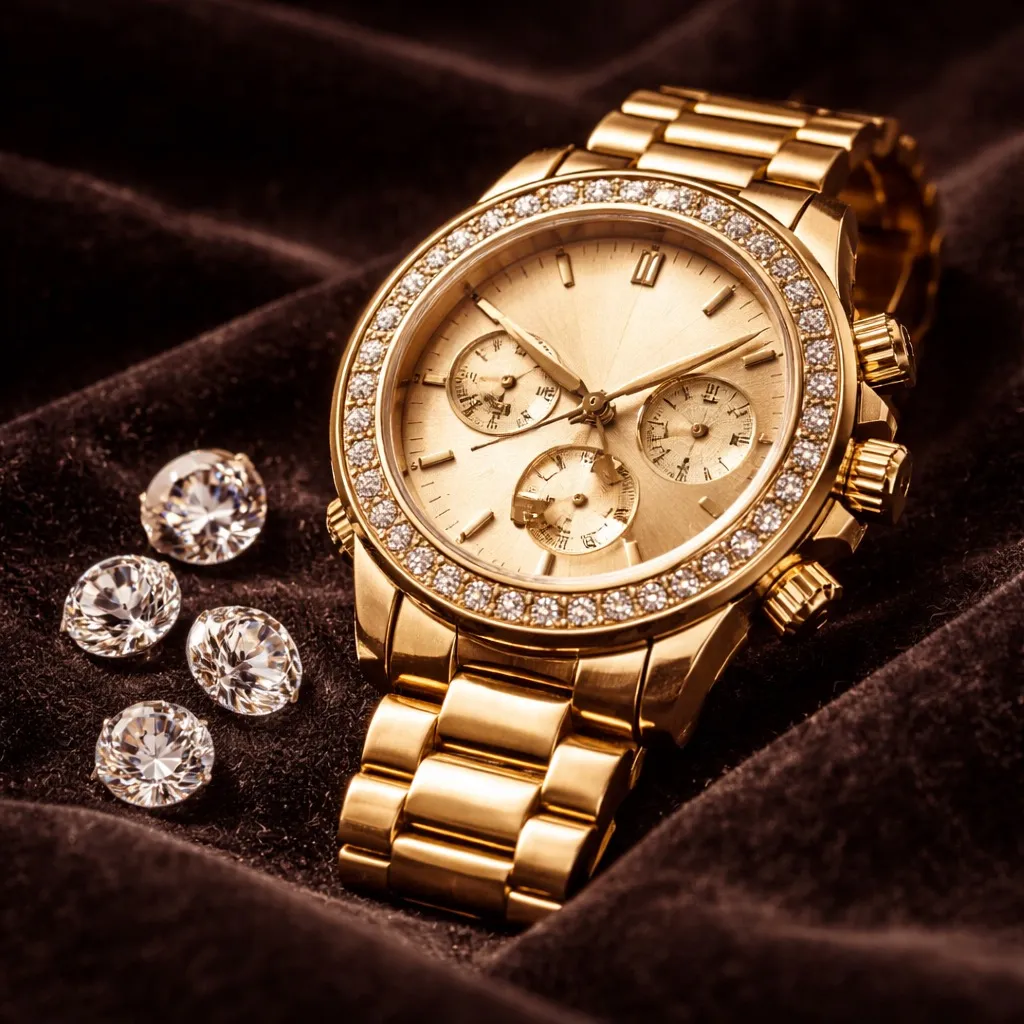 Diamonds and luxury watches we buy for cash