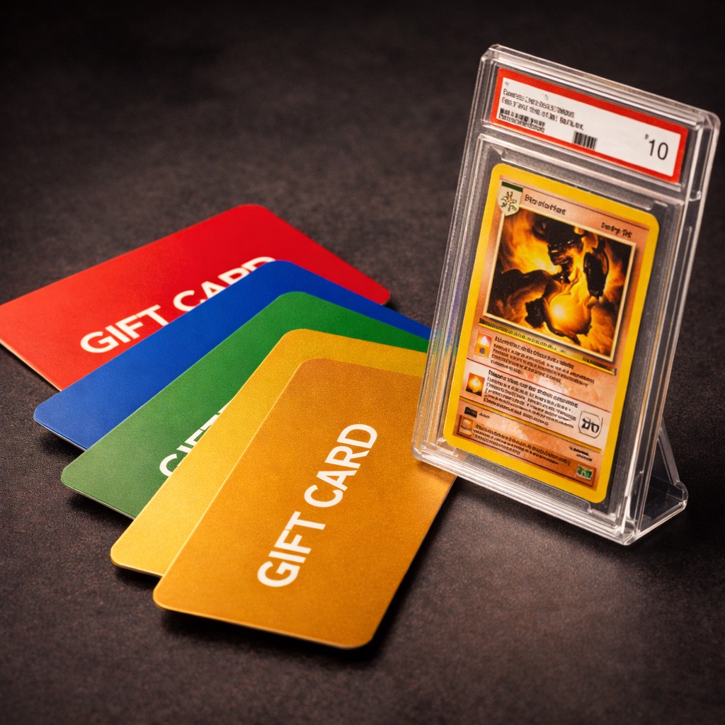 Gift cards and collectibles we buy for cash